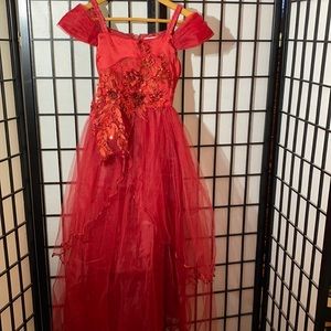 Ai Meng Baby Red Embellished Dress Size 12